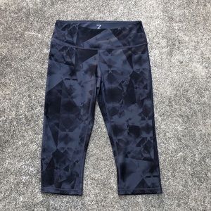 Z By Zella Prima Cropped Capri Printed Leggings